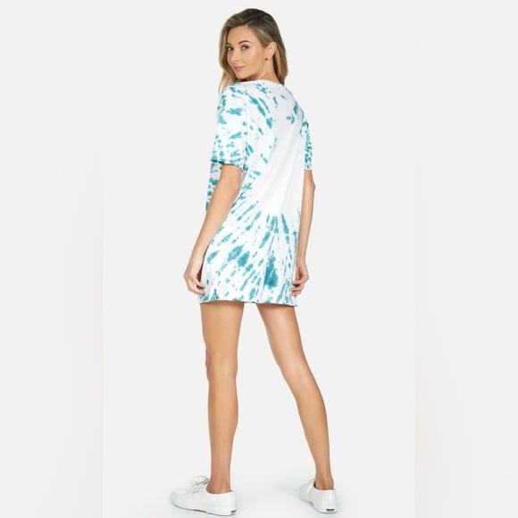 Lauren Moshi Peace Hippie Boyfriend Tshirt Dress Tie Dye Relazed 100% Cotton - Picture 13 of 13